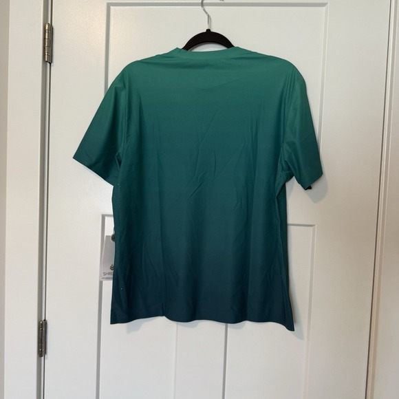 NEW Shredly Beyond Tech Tee Deep Sea Ombré Green Women's Size Large $68 Cycling - Picture 3 of 5